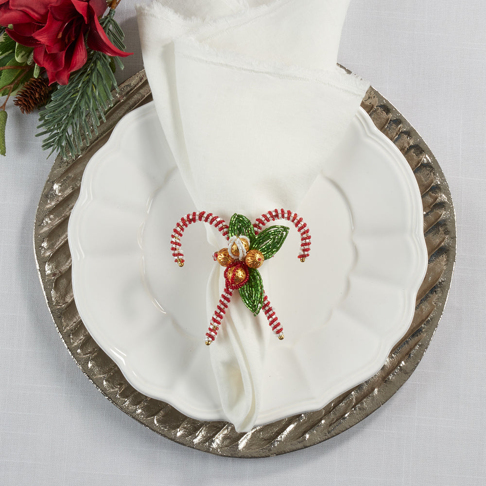 Candy Cane Napkin Ring (Set of 4)