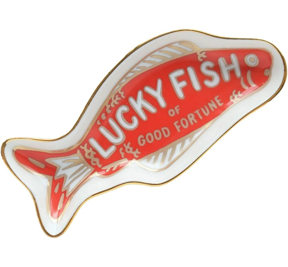 Fortune Fish Porcelain Trinket/Dice Dish