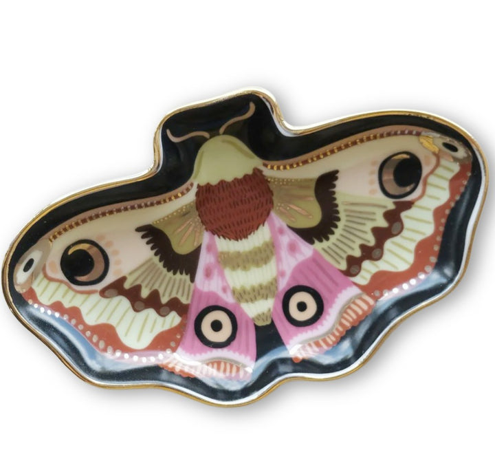 Moon Moth Porcelain Trinket/Dice Dish