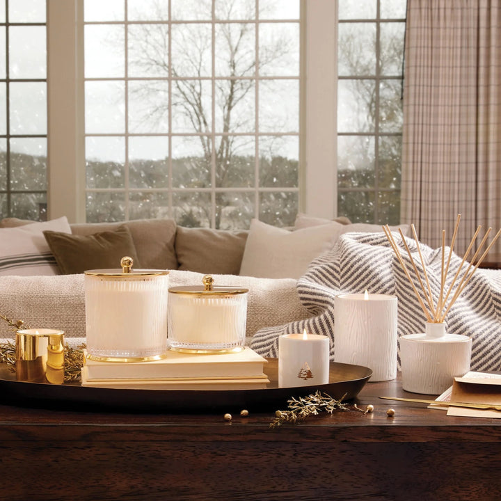 Frasier Fir Gilded, Frosted Wood Grain Candle – Large