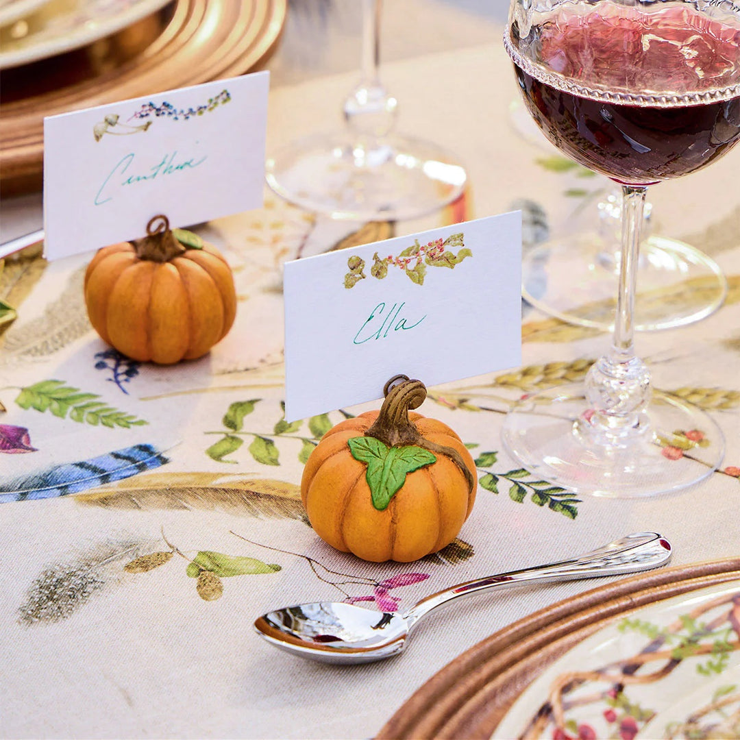 Forest Walk Pumpkin Place Card Holder (Set of 4)