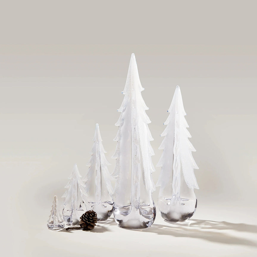 Glass Snowy Evergreen (Available in 4 Sizes)