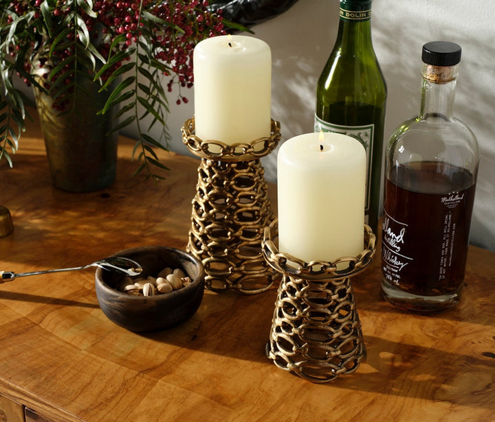 Julius Candle Holder in Brass (2 Sizes Available)