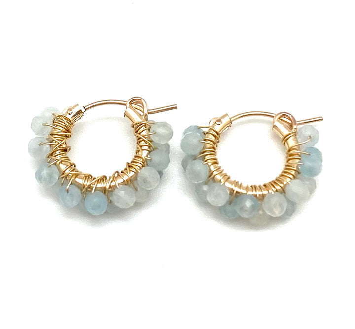 Diddi Beaded Hoop Earrings (5 Colors)