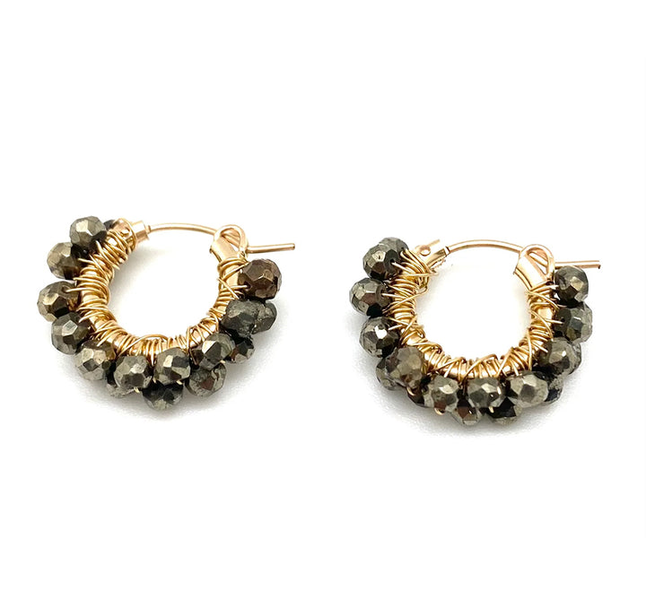 Diddi Beaded Hoop Earrings (5 Colors)