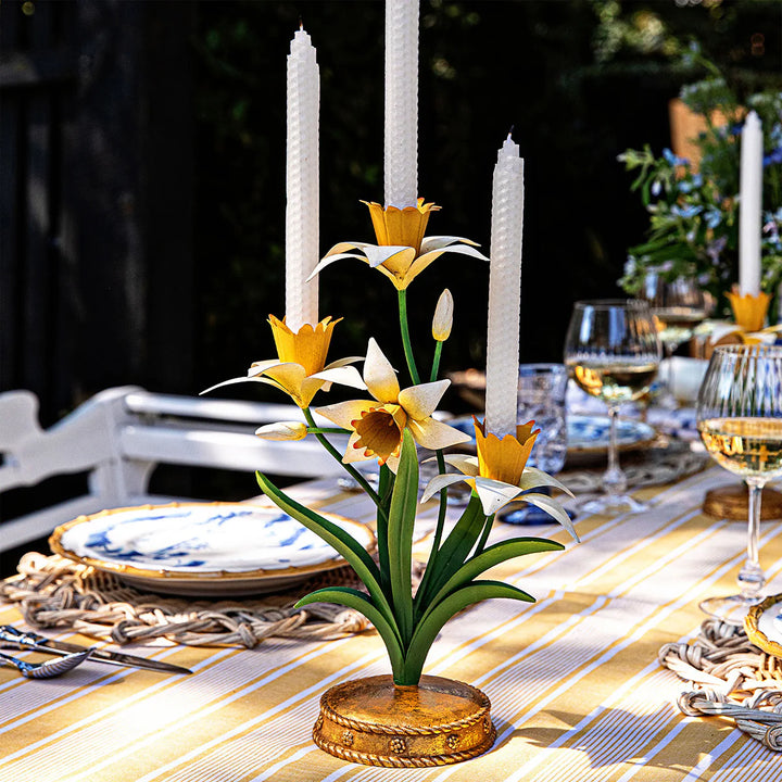 Meadow Walk 14" Daffodil Centerpiece Candelabra