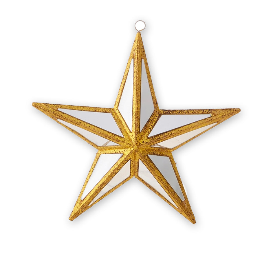 6" Mirrored North Star Ornament