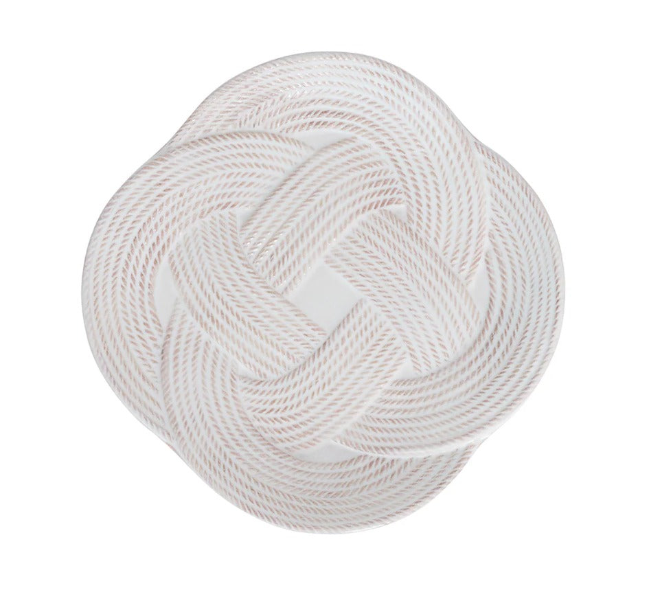 Le Panier Mystic Knot Dessert/Salad Plate in Whitewash