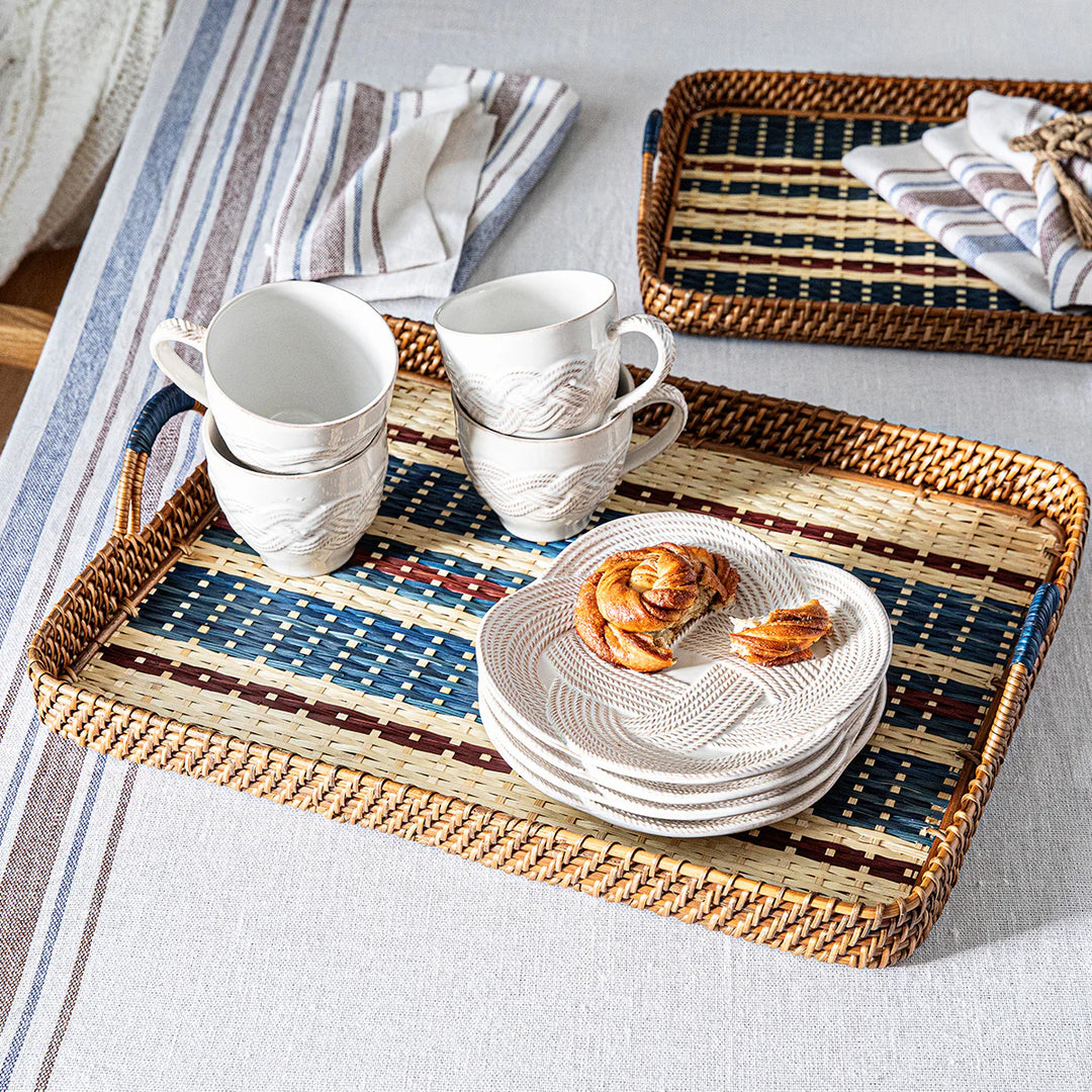 Le Panier Mystic Knot Dessert/Salad Plate in Whitewash