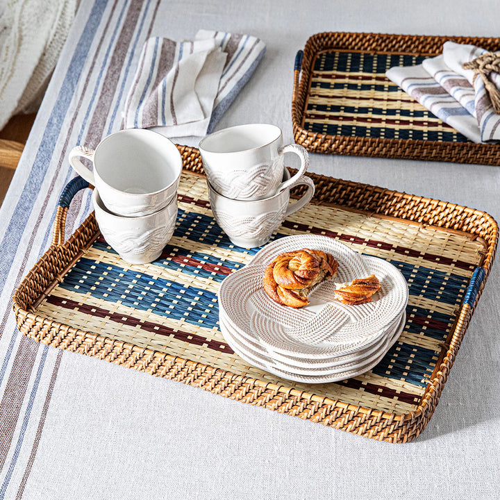 Le Panier Mystic Knot Dessert/Salad Plate in Whitewash