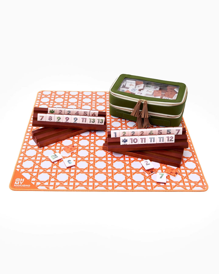 Mini Mahjong Mat - Orange Cane