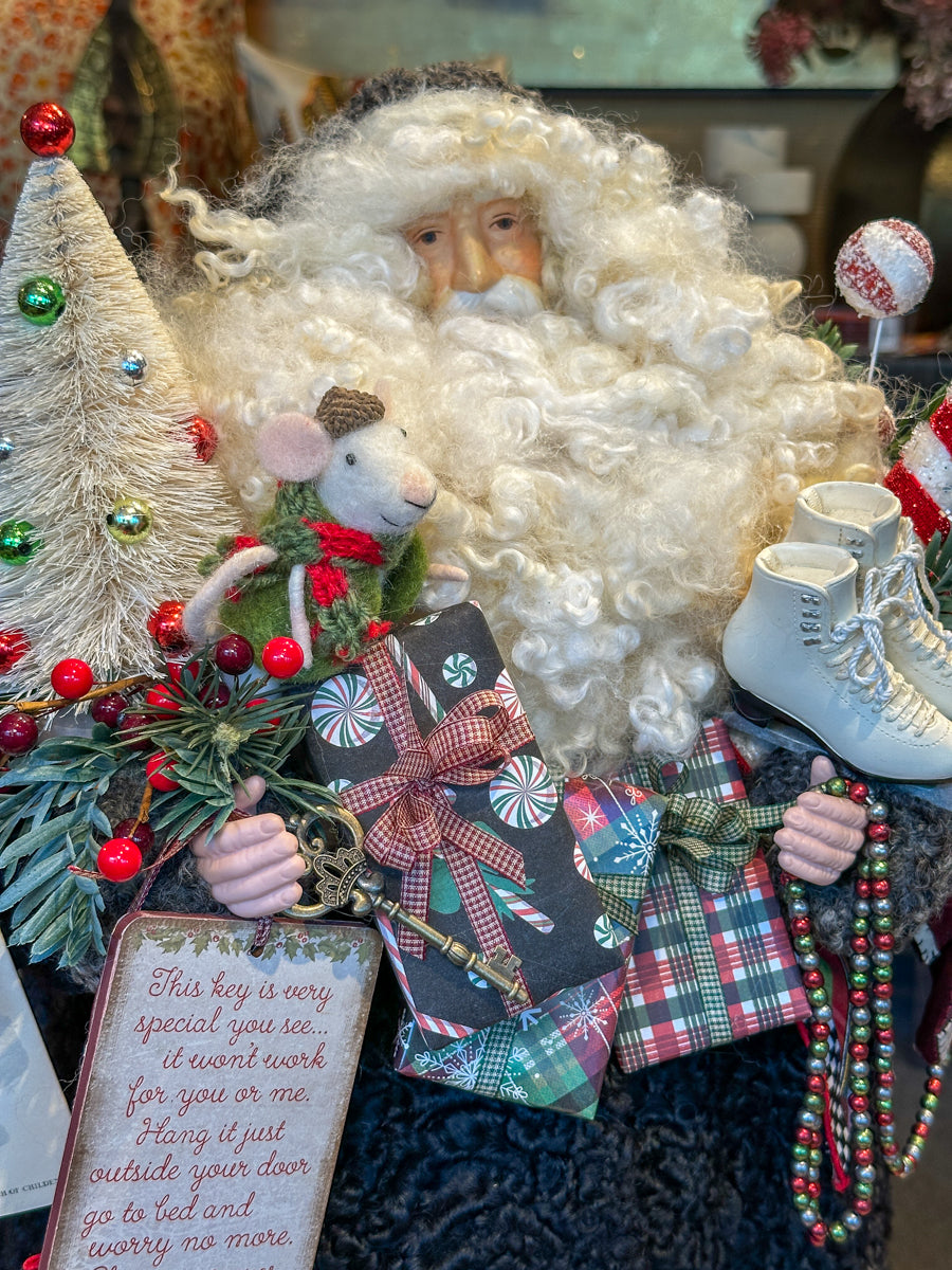 Black Persian Lamb Santa