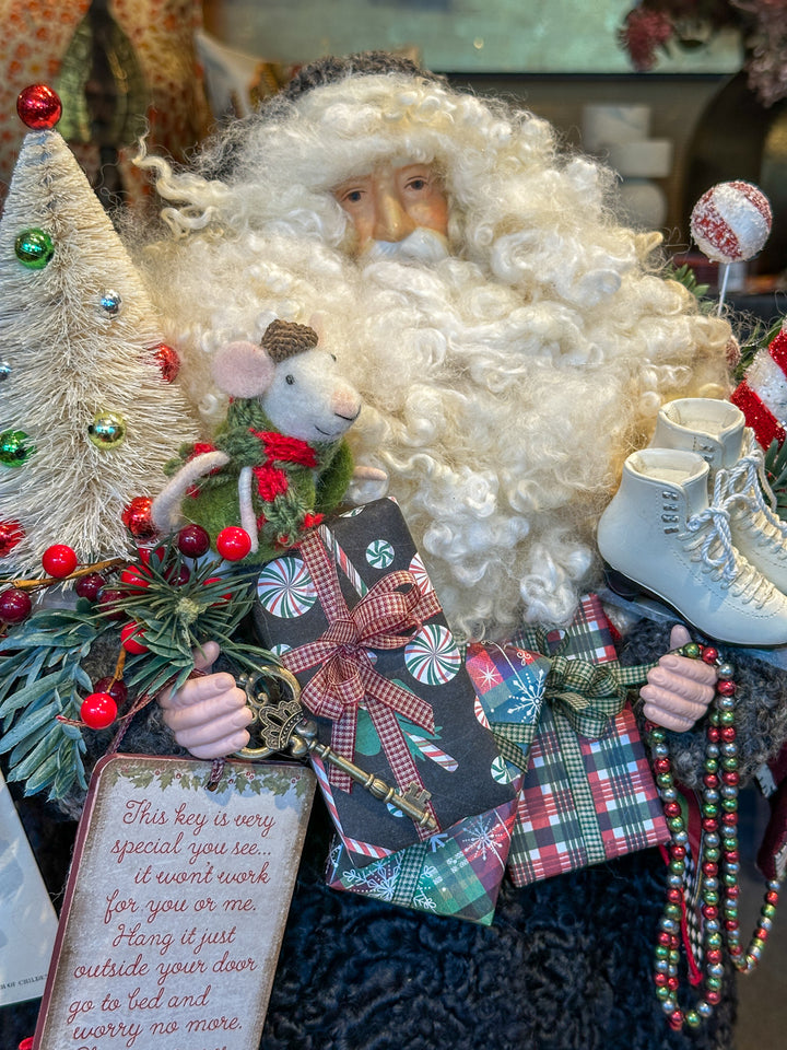 Black Persian Lamb Santa