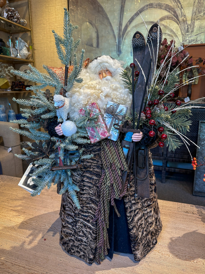 Black & Brown Persian Lamb Santa