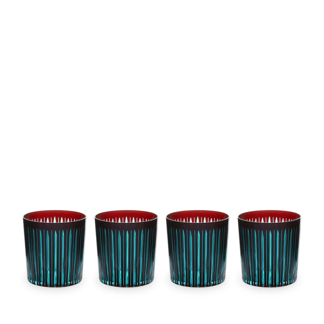 Prism Double Old Fashioned Glass in Bordeaux