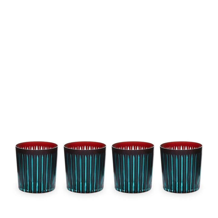 Prism Double Old Fashioned Glass in Bordeaux