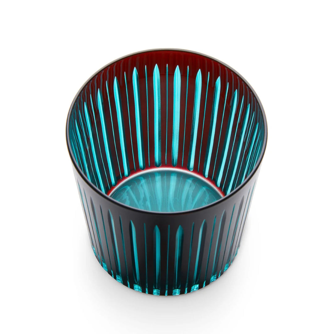 Prism Double Old Fashioned Glass in Bordeaux