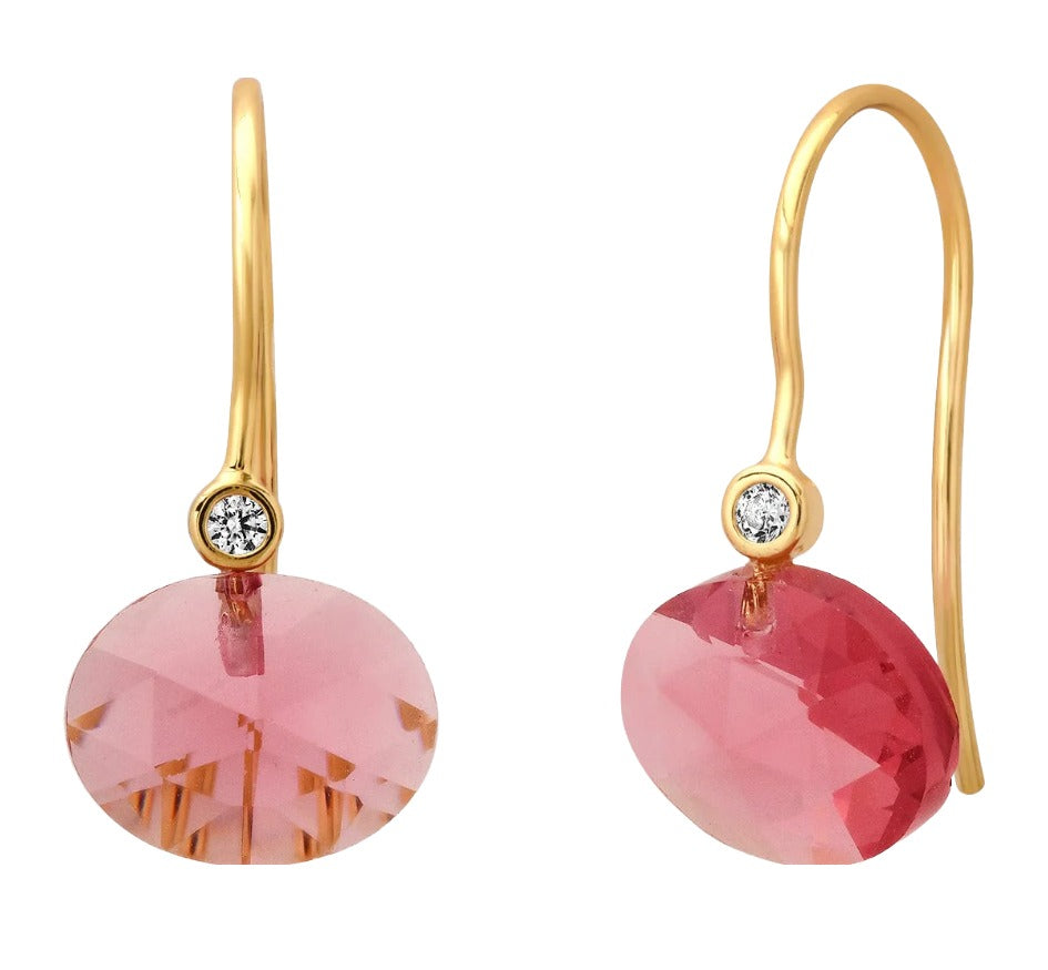 Faceted Glass Drop Earring