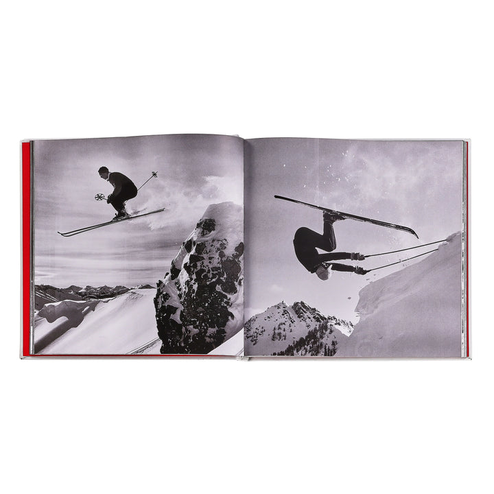 Vintage Skiing Leather Bound Book