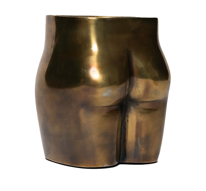 Iron Butt Candle in Antique Brass