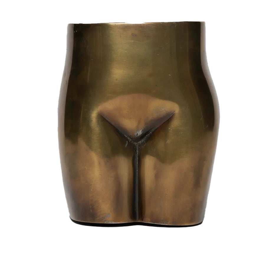 Iron Butt Candle in Antique Brass