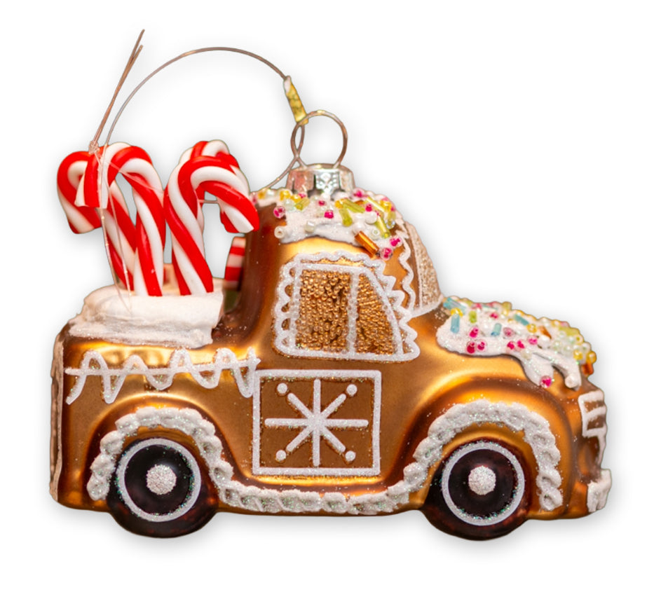 4.5" Gingerbread Truck Ornament