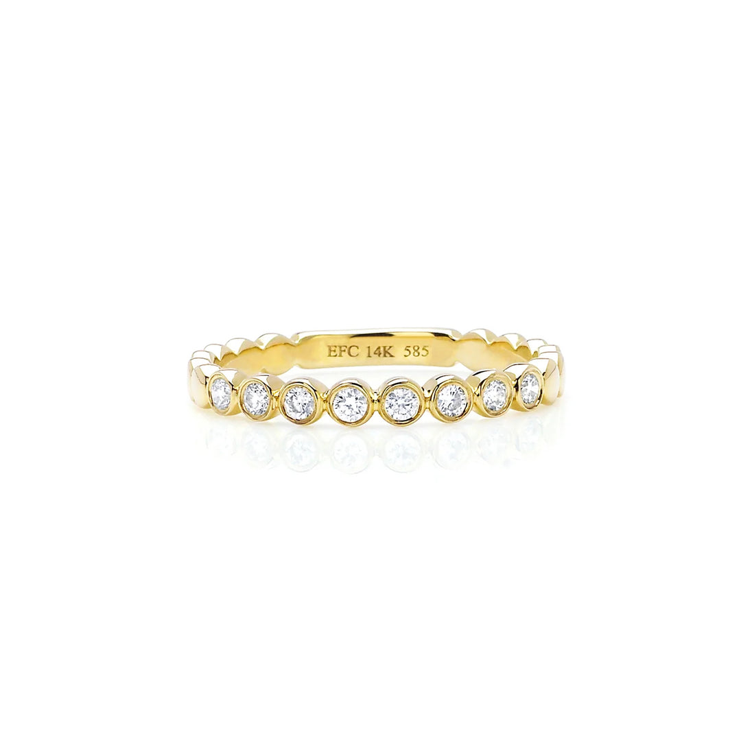 Diamond Bezel Stacking Ring