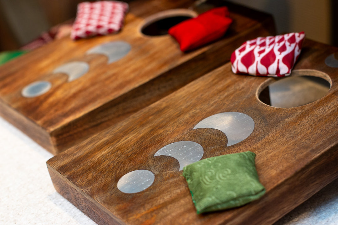 Indukala Moon Phase Cornhole Table Game