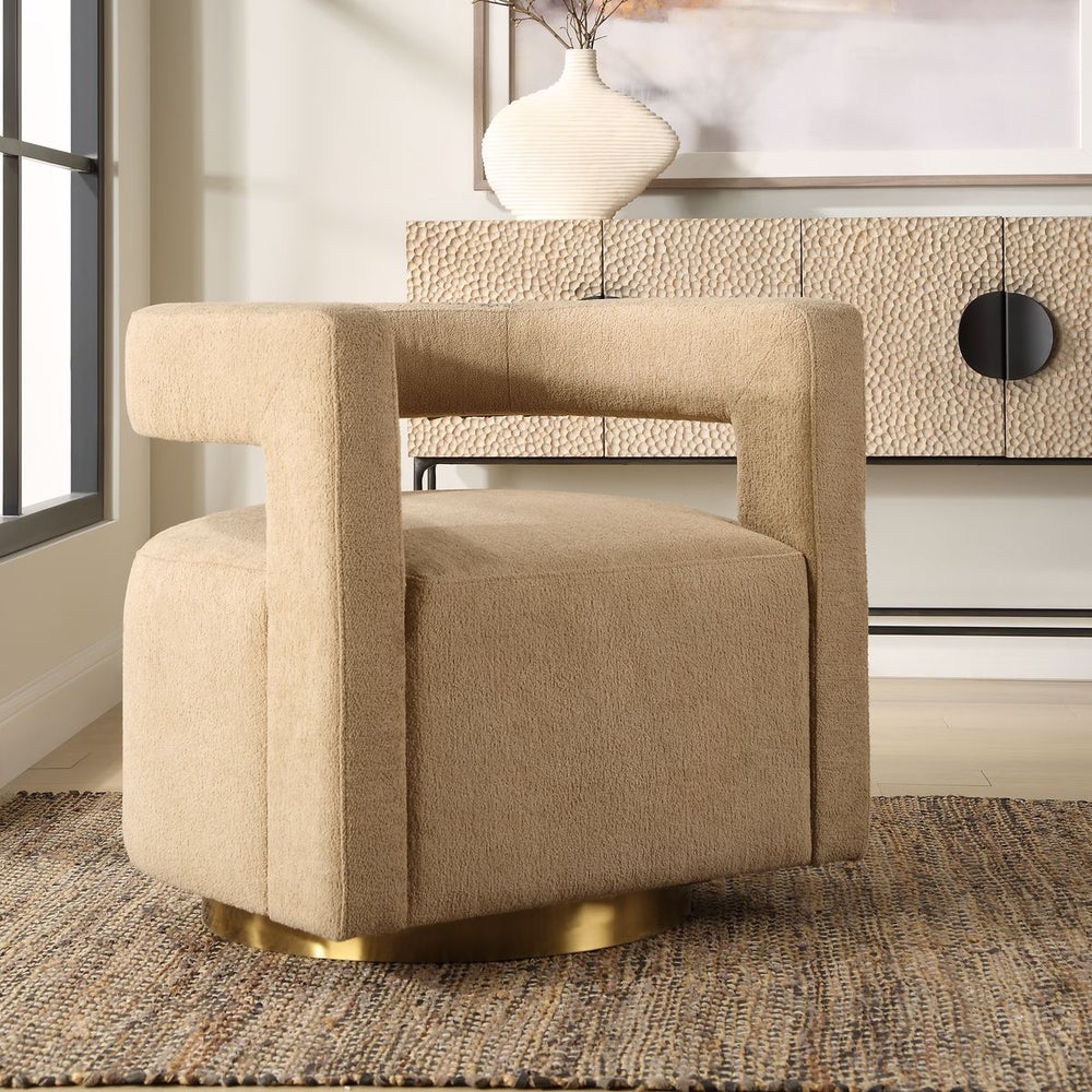 Grounded Swivel Accent Chair