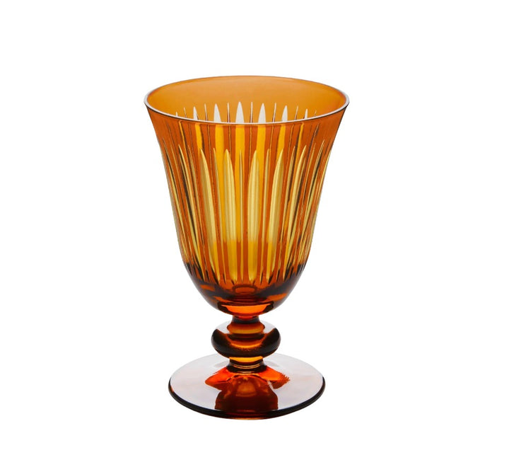 Prism Wine Glass in Amber