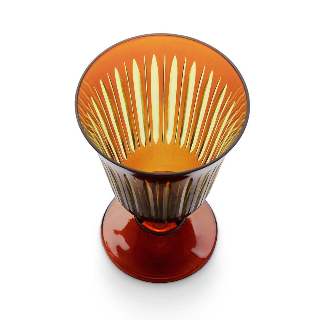 Prism Wine Glass in Amber