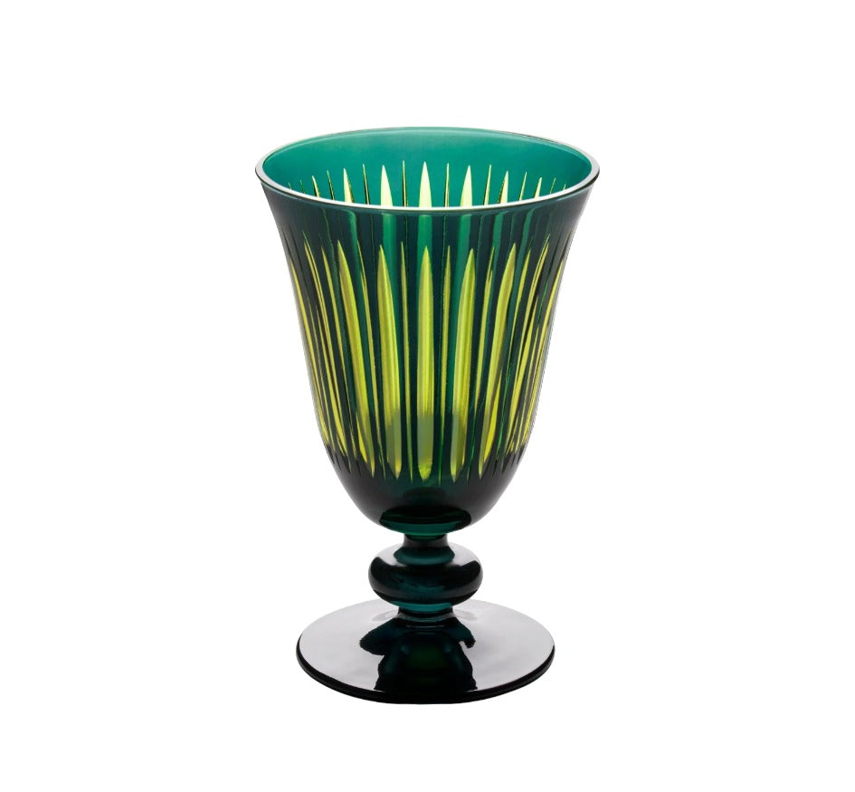 Prism Wine Glass in Green