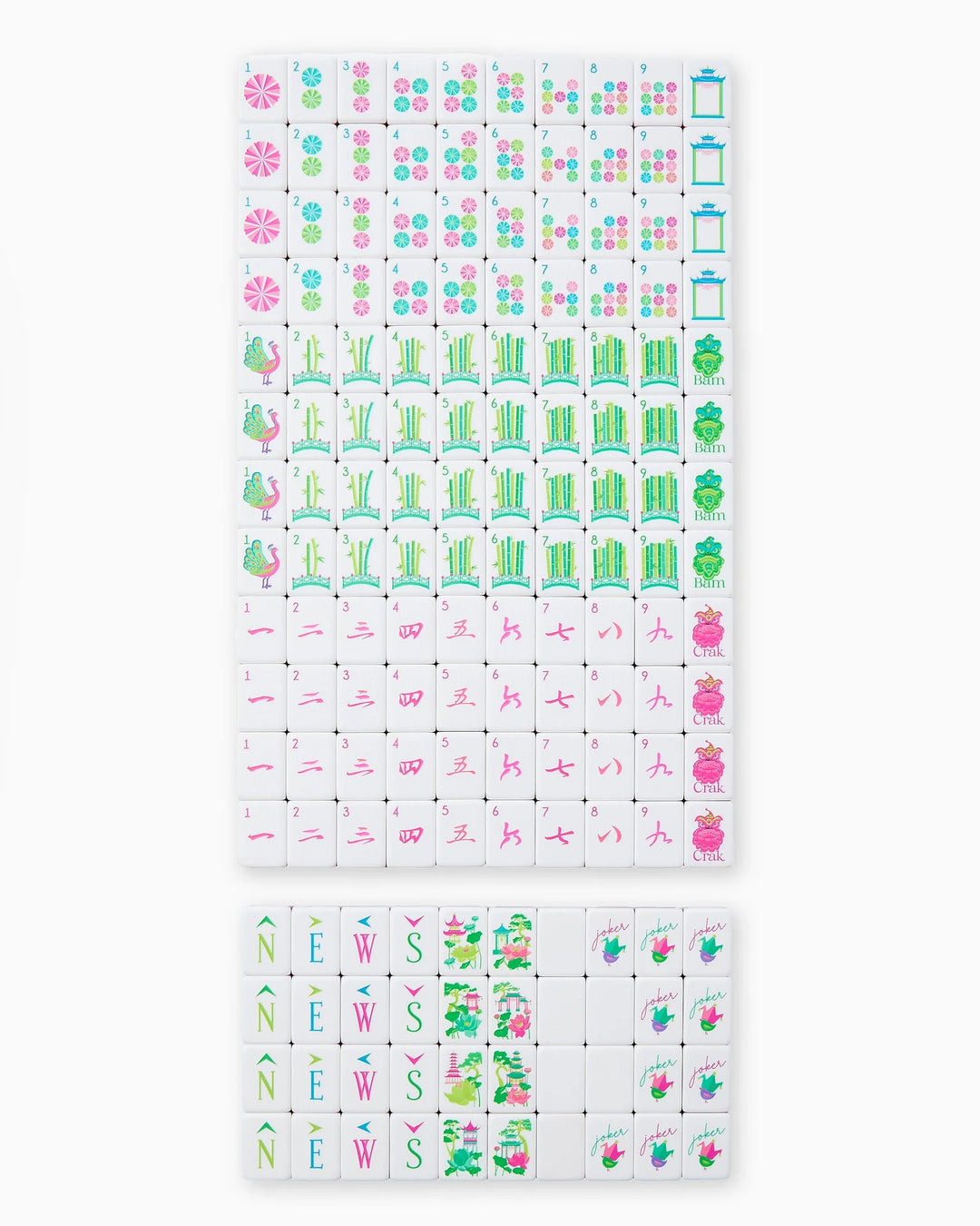 Glow Wild Mahjong Tile Set