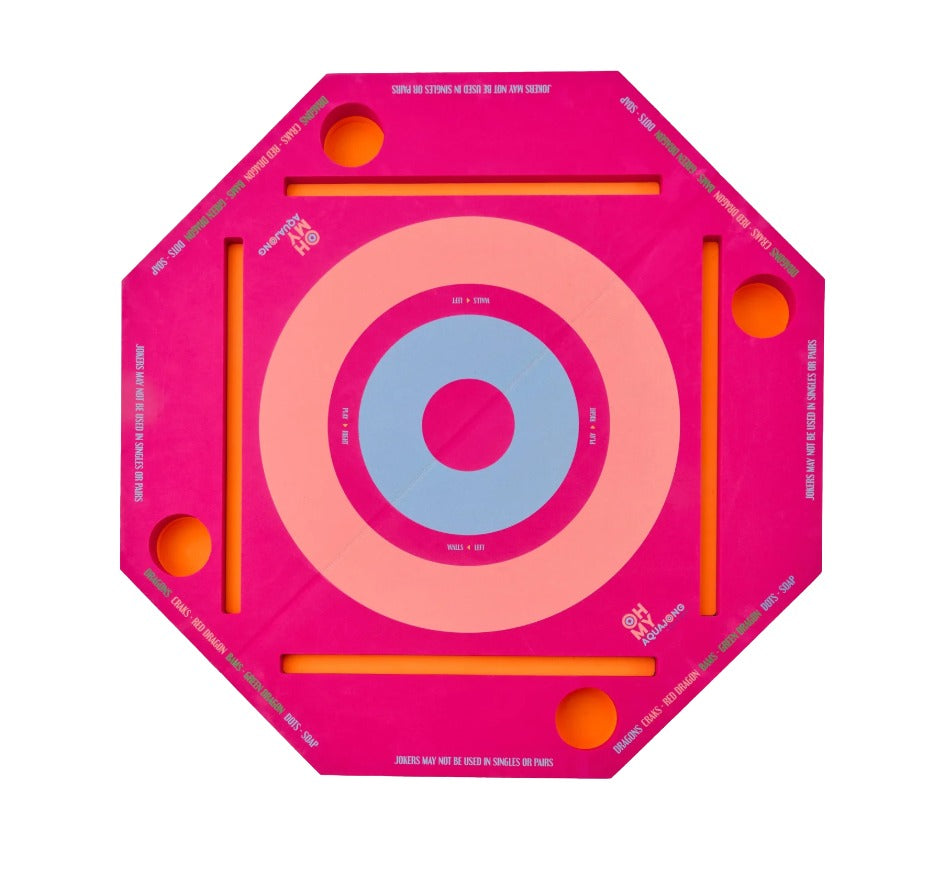 Pink & Aqua Mahjong Pool mat