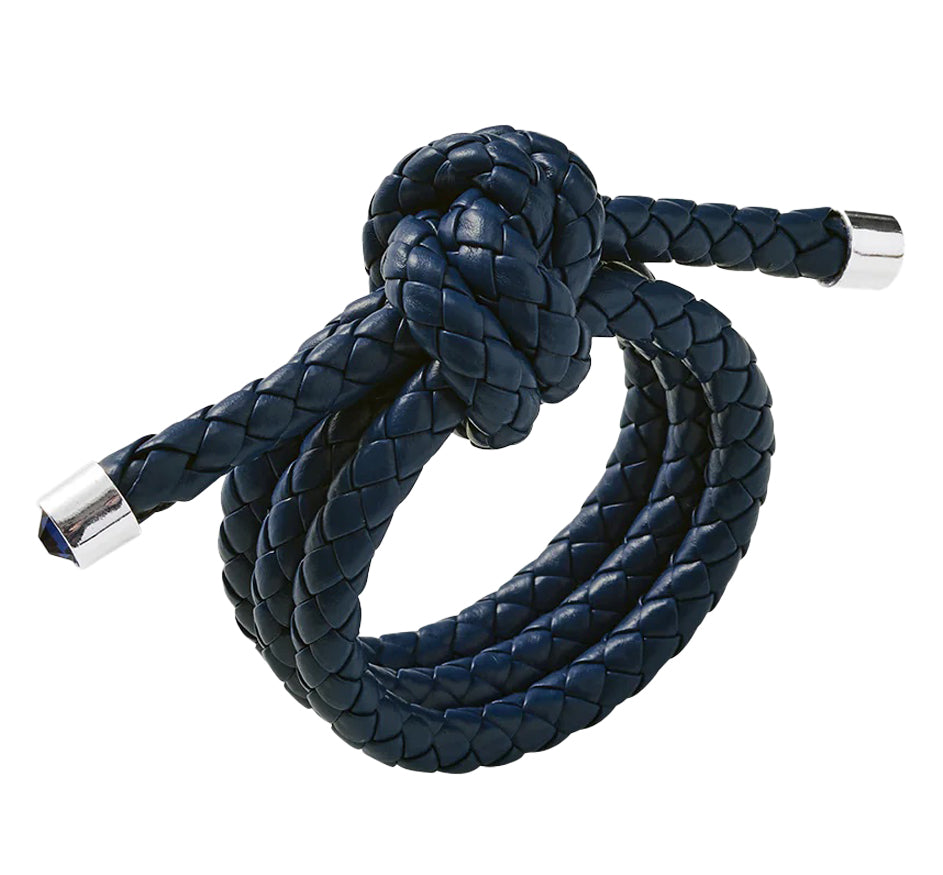 Rope Knot Napkin Ring in Navy