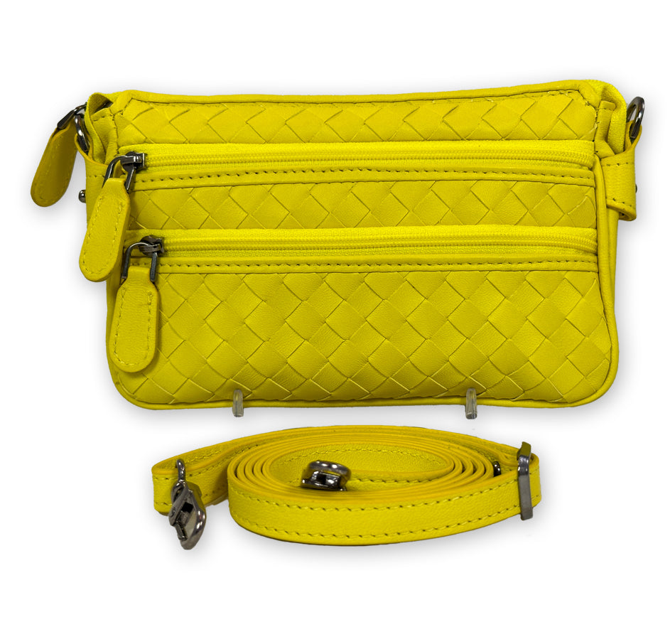 Sera Italian Leather Petite Triple Zip Purse