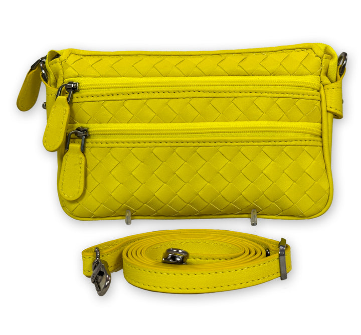 Sera Italian Leather Petite Triple Zip Purse