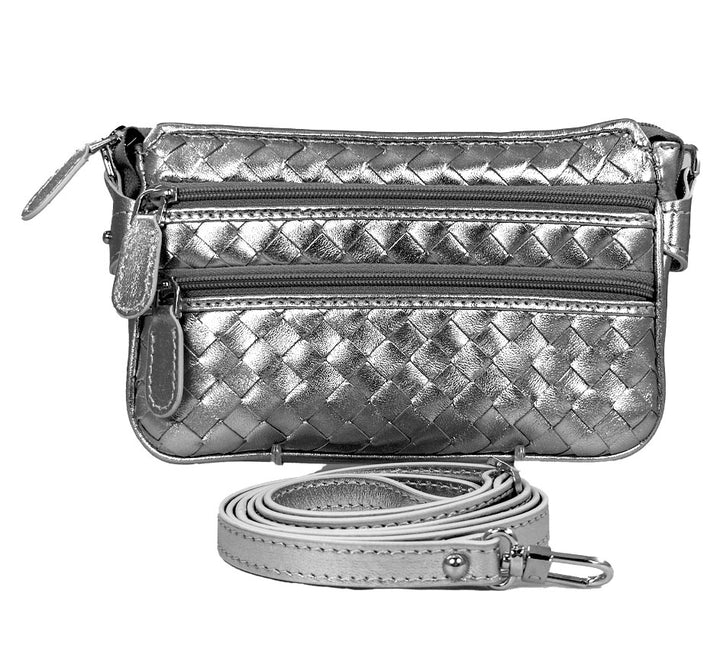 Sera Italian Leather Petite Triple Zip Purse