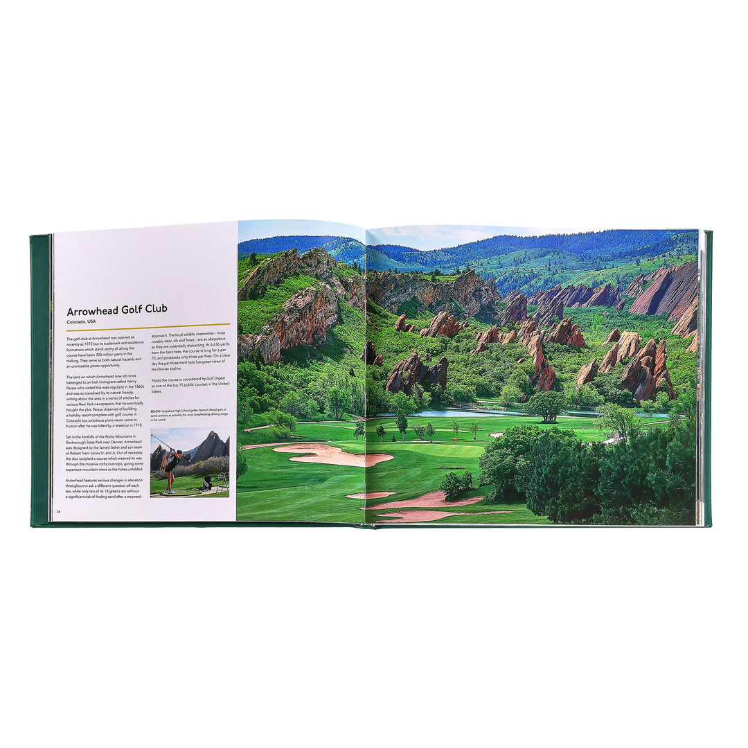 Remarkable Golf Courses Emerald Leather Book