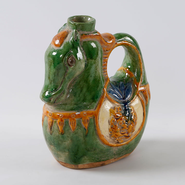 Horse Shaped Vase with 3 Glazes