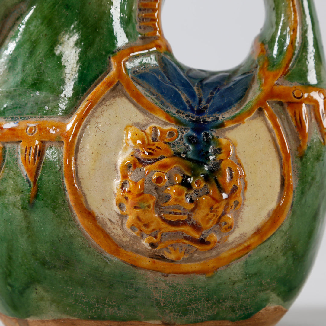 Horse Shaped Vase with 3 Glazes