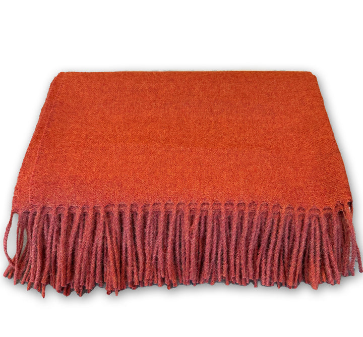 Baby Alpaca Throw with Fringe