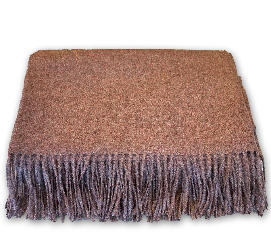 Baby Alpaca Throw with Fringe