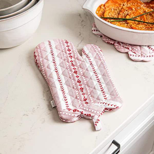 Villa Stripe Oven Mitt & Pot Holder