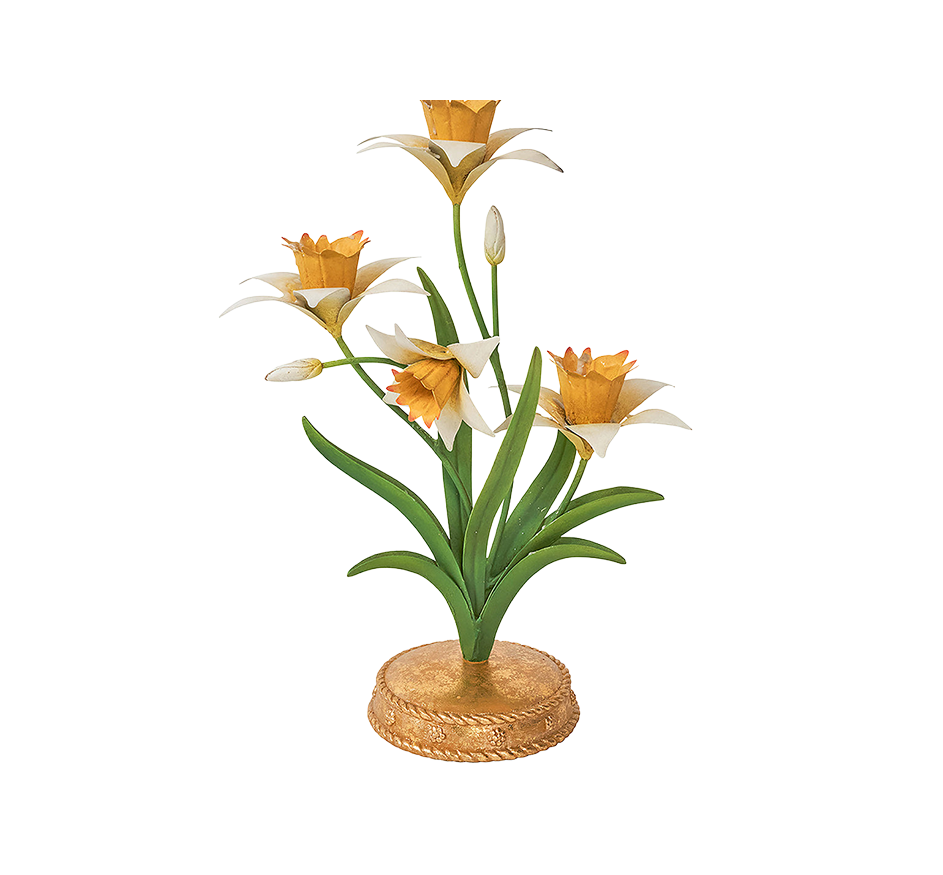 Meadow Walk 14" Daffodil Centerpiece Candelabra
