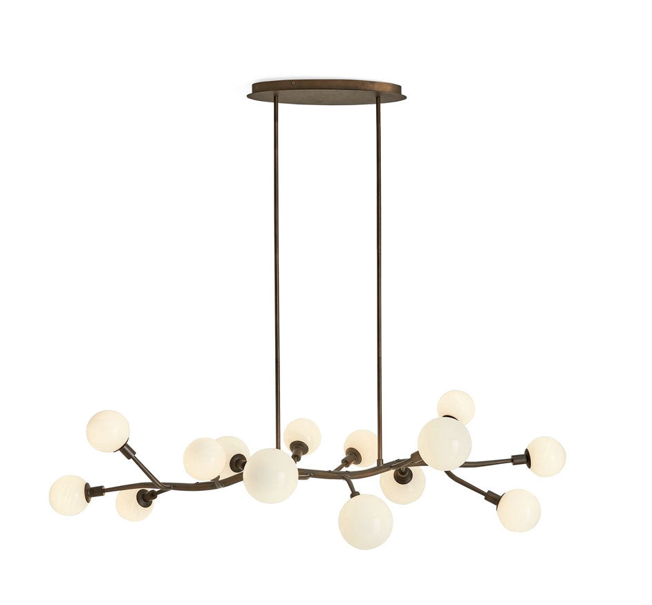 Meandering 14 Light Pendant In Bronze