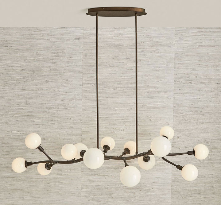Meandering 14 Light Pendant In Bronze