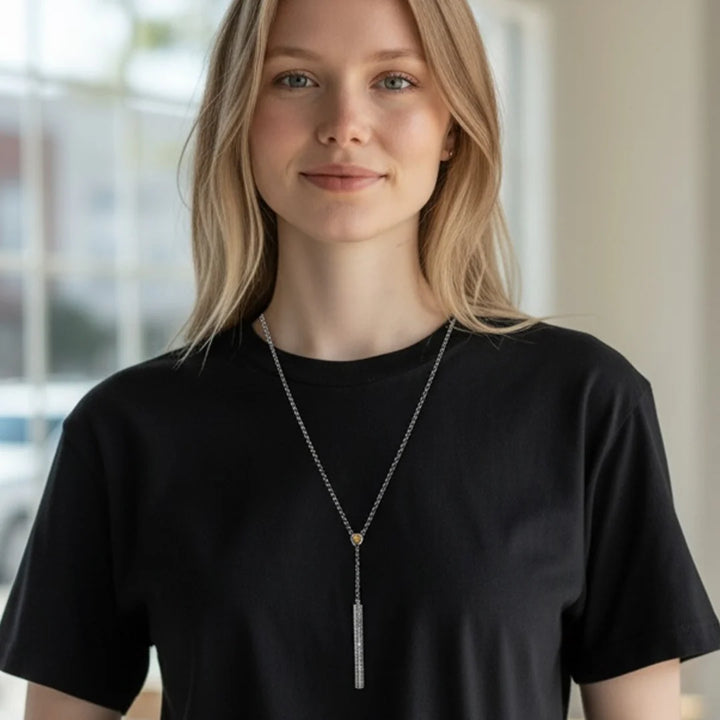 Vintage Silver Colette Lariat Necklace