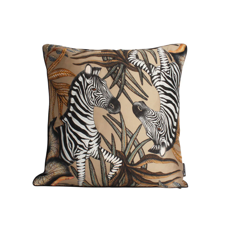 Thandra Stripe Silk Pillow in Night