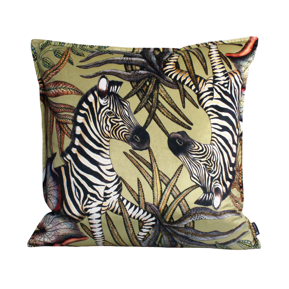 Thandra Stripe Silk Pillow in Night